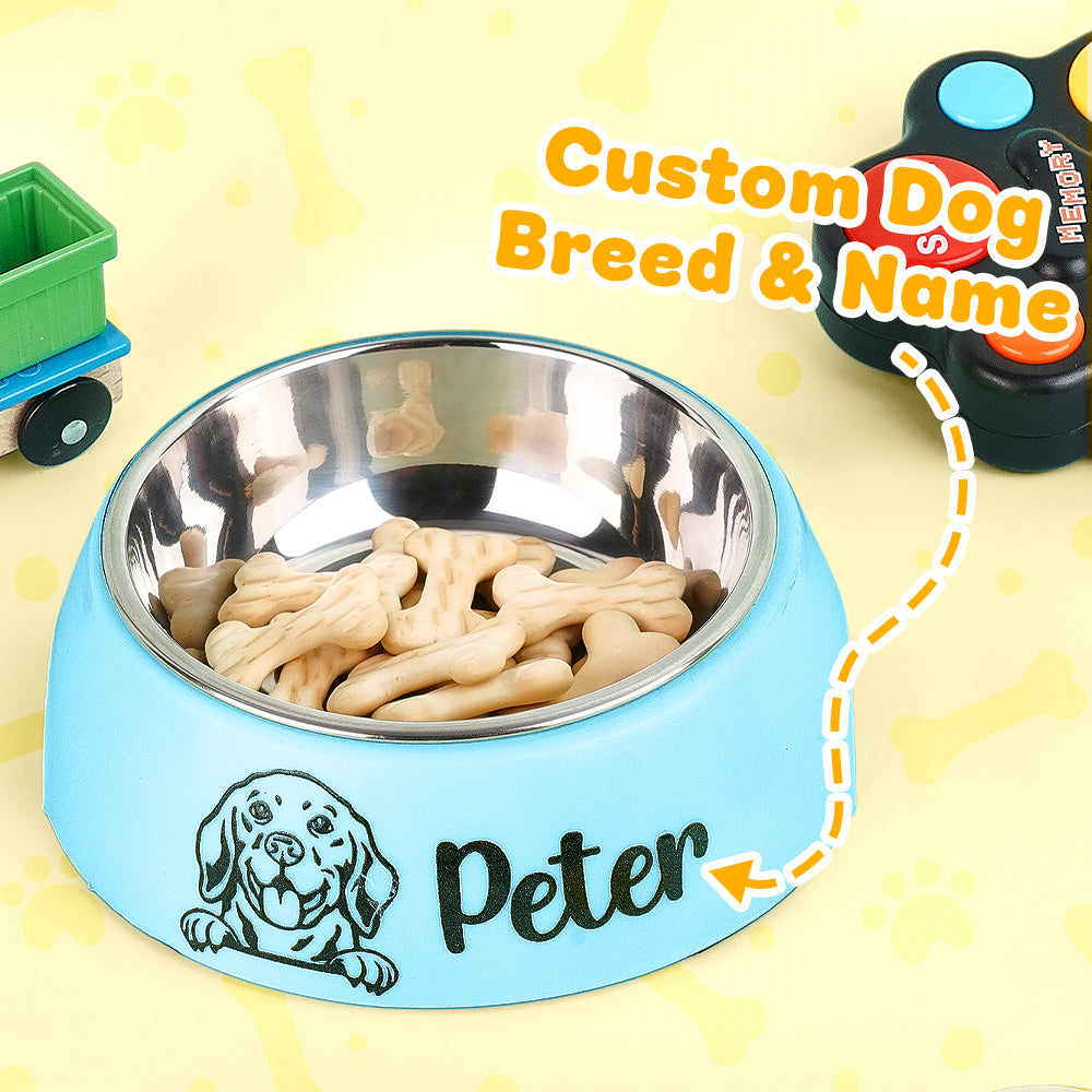 Personalized Pet Bowl Stainless Steel Dog Food Water Bowl Feeding Supplies Gift for Pet Owner