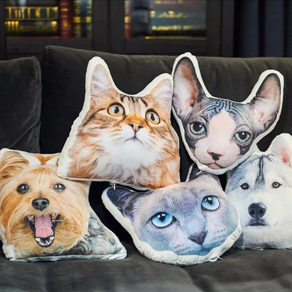 Custom Shaped Pillow Personalized Pet or Loved One in Full Body or Head Design Unique Gift for Home & Heart