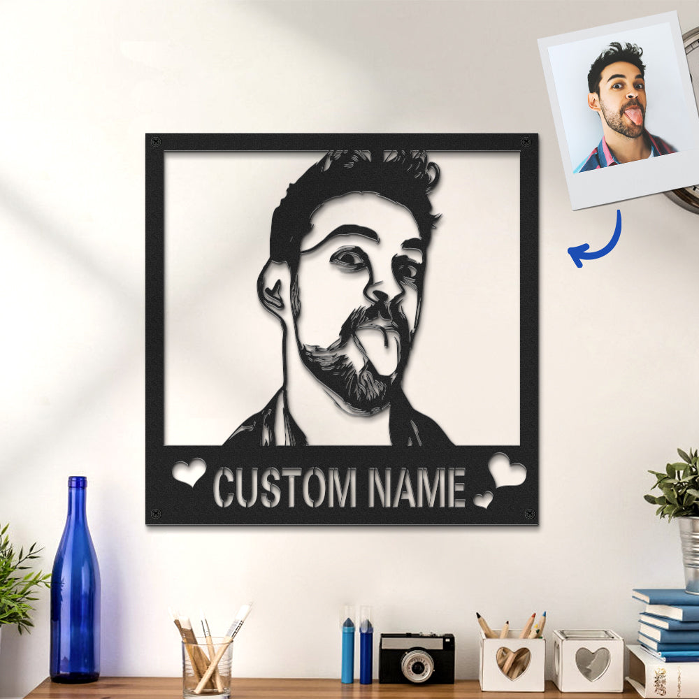 Custom Metal Sign LED Light Personalized Photo Sign Wall Art Home Decor Gift