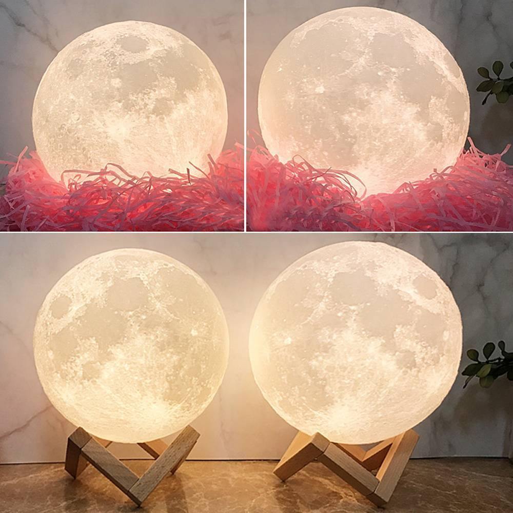 Photo Moon Lamp, Custom 3D Photo Light, Cute Pet - Remote Control Sixteen Colors 10-20cm