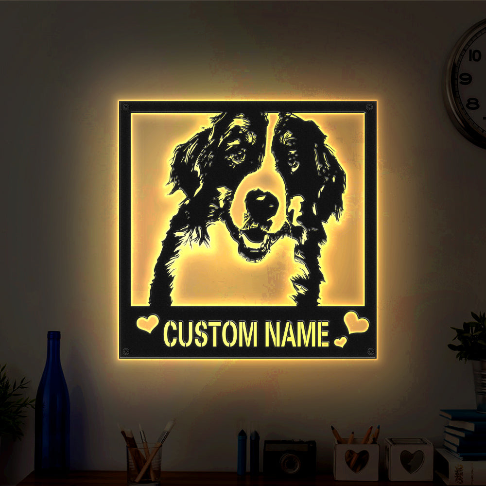 Custom Metal Sign LED Light Personalized Photo Sign Wall Art Home Decor Gift